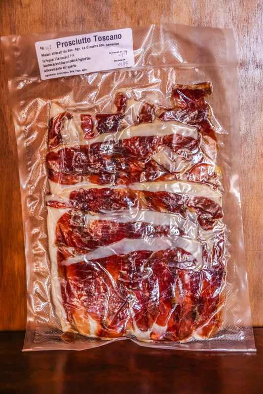 Prosciutto crudo affettato